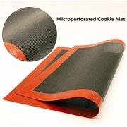 LQQBOX Perforated Silicone Baking Mats, 2 PCS Eclair Silicone Mat, Tray Pan Liners Perfect Bakeware for Making Cookies, Macarons, Bread and Pastry,11.81x 15.75 (Right Angle)