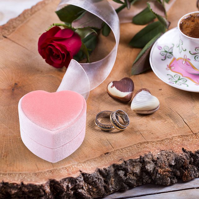 Greenadscape Estuche Para Anillos Rosa En Ideal Para Y Anniversarios Especiales