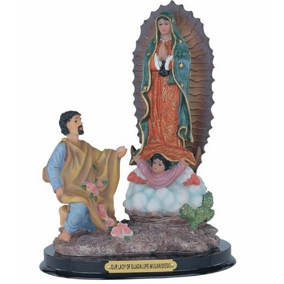 FC Design 9"H Our Lady of Guadalupe with Saint Juan Diego Holy Figurine Religious Decoration