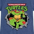 thumbnail image 3 of Teenage Mutant Ninja Turtles  - Raphael Breaking Through Shirt  - Toddler & Youth Girls Short Sleeve Graphic T-Shirt, 3 of 5
