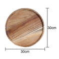 thumbnail image 2 of Set of 2 Wooden Dinner Plates, 13cm Round Acacia Plates for Meals, Snacks, Desserts - Lightweight & Easy to Clean, 2 of 5