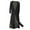Black, variant on Women's Midi Length Cardigan, Ice Silk Blend Open Front Knit Cover Up, Lightweight and Breathable for Spring Summer Layering, Beach Cover Ups, and Casual Wear-Black