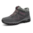 thumbnail image 3 of Zapatos Deportivos Para Caminar Zapatos casuales de invierno con forro de felpa, zapatillas de deporte de talla grande para hombres y mujeres (gris oscuro 42) Likrtyny Para Estrenar, 3 of 9