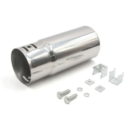 Universal 6cm Dia. Cylinder Shaped Aluminum Alloy Car Rear Exhaust Pipe