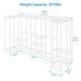 thumbnail image 6 of VIPEK U70 Heavy Duty Garment Rack, 1670LB Capacity Freestanding Wardrobe with Adjustable Shelves, Large Metal Clothing Rack Storage Organizer, White, 6 of 6