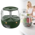 thumbnail image 2 of Rotating Partition Sealed Tank Storage Bucket, Candy Dispenser Gift Mini Gumball Vending Machine Grain Dispenser Snack Jelly Bean Holder Plastic Jar Container with Lid for Party Home(Green,9x9x9"), 2 of 9