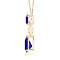 thumbnail image 2 of ANGARA Natural & Pear 1.1 ct Tanzanite Drop Pendant with Diamond in 14K Yellow Gold for Women (Size-8x6mm) | December Birthstone, Anniversary, Jewelry Gift for Women | Natural Tanzanite Necklace, 2 of 8
