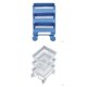 thumbnail image 1 of Estante de Almacenamiento de Casa de Muñecas 4x 1:12 Zulema Estante de almacenamiento de casa de muñecas moderna Blanco + Azul, 1 of 8