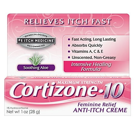 2 Pack Cortizone 10 Feminine Relief Anti-Itch Hydrocortisone Creme, 1 Oz