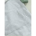 thumbnail image 6 of Cenuakty Infant Baby Summer Hood Romper, Contrast Color Short Sleeve Jumpsuit with Kangaroo Pocket for Boys Girls, 6 of 8