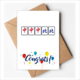 thumbnail image 1 of Tarjetas de felicitación Unbranded 10 tarjetas de Mahjong Sobre de la Carta de matrimonio, 1 of 4