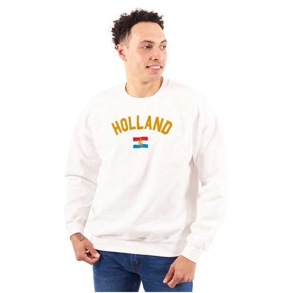 Dutch Flag Holland Soccer Fan Pride Sweatshirt for Men or Women Brisco Brands S