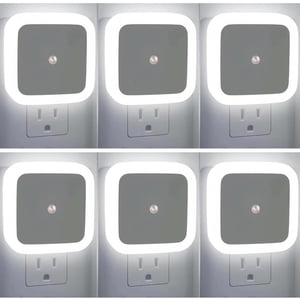 Peduu LED Night Light with Dusk to Dawn Sensor, 6-Pack