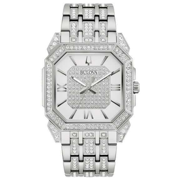 Bulova Men's Octava Crystal Stainless Steel Watch - 96A285