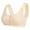 Beige, variant on JGTDBPO Front Closure Bras For Women No Underwire Plus Size Full Coverage Bras Front Snap Bras Post Surgery Front Closure Brassiere Sports Bra Wireless Minimizer Bra Everyday Bra