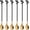 6pcs-Black & Gold, variant on 6-Piece Long Handle Spoons, 7.4-Inch Stainless Steel Mixing Spoons for Coffee and Tea, Ideal for Stirring