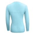 thumbnail image 4 of Swstbby Soldes d'Automne! Hauts d'Automne pour Femmes Grande Taille, Mode Décontractée à Manches Longues Col en V Bleu L, 4 of 4
