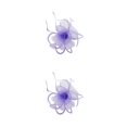 thumbnail image 1 of pitrice 1/2/3/5 Maille Fascinator Femmes Coiffure Prom Maquillage Nuptiale Scène Réglable Performance Photo Coiffe Fille Bande de Cheveux Violet Clair 2PCS, 1 of 6