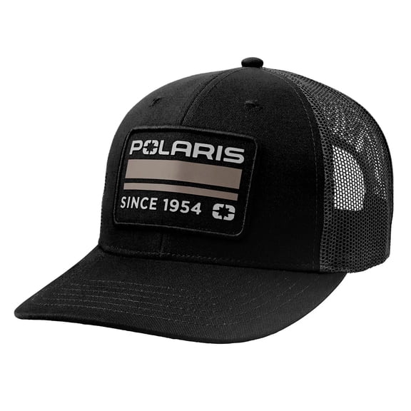 Polaris 2866476 Block '54 Trucker Cap Flexible Breathable Adjustable Fit Black - One Size