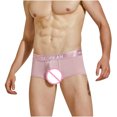 thumbnail image 4 of Hombres Sólido Casual Sexy Cómodo y transpirable Pantalones de ropa interior de elevación de cadera Pompotops qyievc3907, 4 of 9