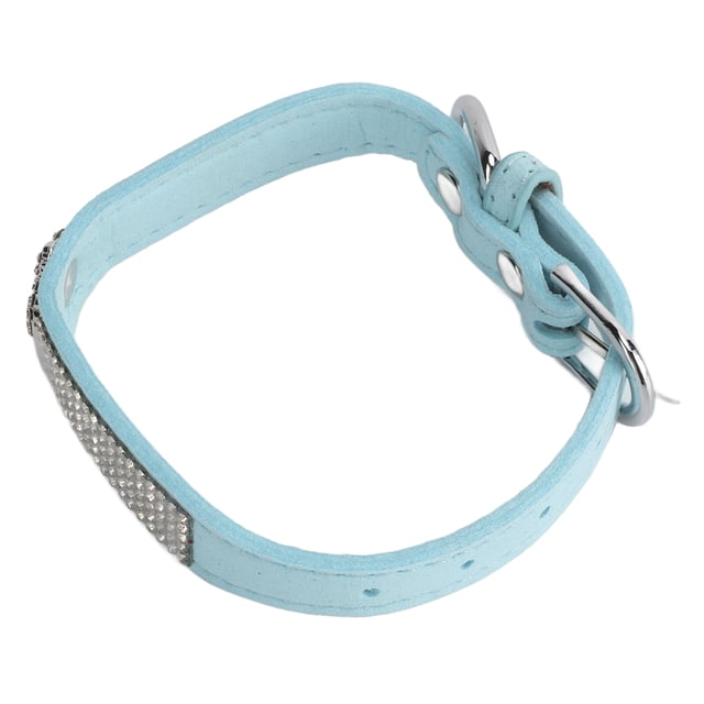 Collar De Corona De Diamantes De Imitación Para Mascotas, Cuello De Diamantes De Imitación Para Mascotas, Cómodo, Suave, Respira Libremente Para El Hogar Cergrey Corona Azul Brillante XXS