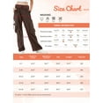 thumbnail image 7 of Rolanko Girls Cargo Pants Wide Leg Loose Cargo Trousers with Pockets Streetwear Kids Pants 4-15 Years, 7 of 7