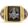 thumbnail image 4 of 14K Yellow Gold Men's Masonic Ring (Size 10) Made In United States y4098m, 4 of 5