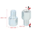 thumbnail image 2 of Unique Bargains 2pcs 8mm LH to 10mm RH Rearview Mirrors Reverse Adapter Screws Bolt Silver Tone for Motorcycle Bike E-bike, 2 of 4