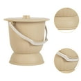 thumbnail image 6 of TOOYFUL Portable Bedpan Pot Night Commode Bucket Spittoon with Lid and Handle Chamber Pot for Children Female Male Indoor Home Yellow, 6 of 9
