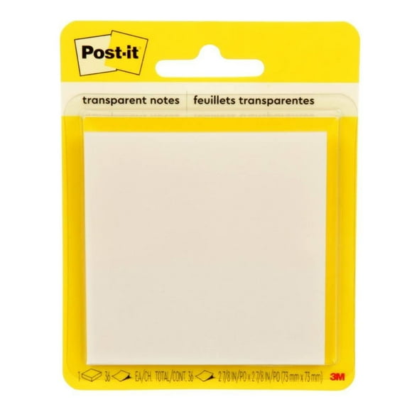 Notas adhesivas Post-it 3M Transparentes con 36 Hojas