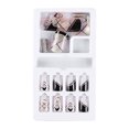thumbnail image 2 of Uñas postizas reutilizables, 24 piezas de plástico para uñas postizas, regalo para mujeres, uñas postizas adhesivas, cobertura total., 2 of 2