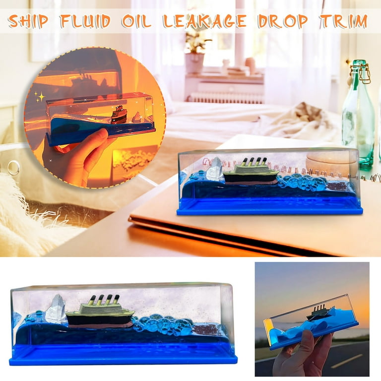 Cruise Ship Fluid Drift Bottle |Drift Ship Fluid Bottle Acrylic For