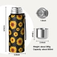 thumbnail image 7 of 20 Oz Black Sunflower Coffee Tumbler Double Wall Insulated Stainless Steel Water Bottle | Metal Reusable Thermoses Flask with Cup Cap | Leak & Sweat Proof with Anti-Dust Lid, 7 of 7