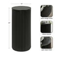thumbnail image 6 of Kate and Laurel Reid Modern Wooden Ribbed Drink Table, 10 x 10 x 22, Black, Solid Wood Mini Table for Use as Pedestal Plant Stand Indoors or Small Nightstand Option, 6 of 9