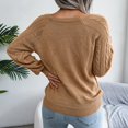 thumbnail image 2 of Tricot pour Femmes Automne Hiver Décontracté Col Carré Manches Longues Léger, 2 of 8