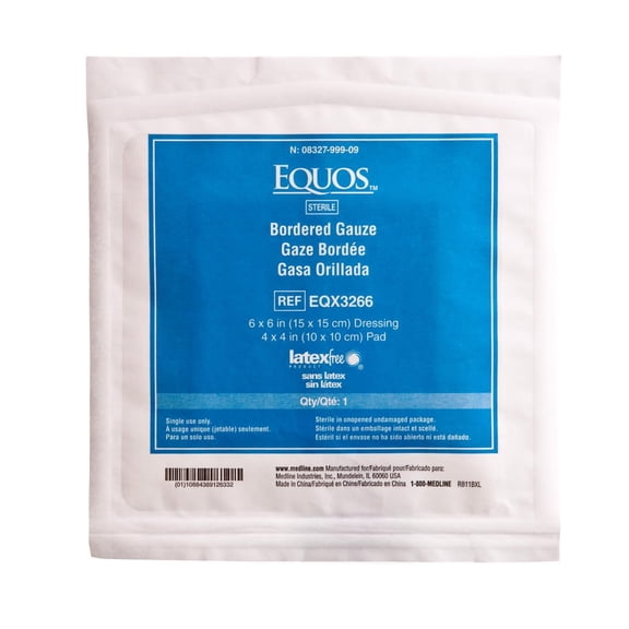 EQUOS Sterile Bordered Gauze, Bulk, 6" x 6"