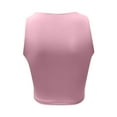 thumbnail image 5 of Razzly Women's T-Shirts Sleeveless Crewneck Cropped Tank Top for Summer Casual Outfits and Everyday Wear(Pink,M), 5 of 5