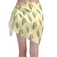 thumbnail image 2 of KLL Yellow Corn Print Women's Sarong Coverups Short Bathing Suit Wrap Skirt Beach Wrap Swimsuit Cover Ups, 2 of 6