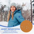 thumbnail image 4 of Uxcell Down Jacket Repair Patch, Nylon Down Jacket Patch Kit Self Adhesive Repair Tape for Clothing Tent Black/Dark Grey/Light Brown, 4 of 7