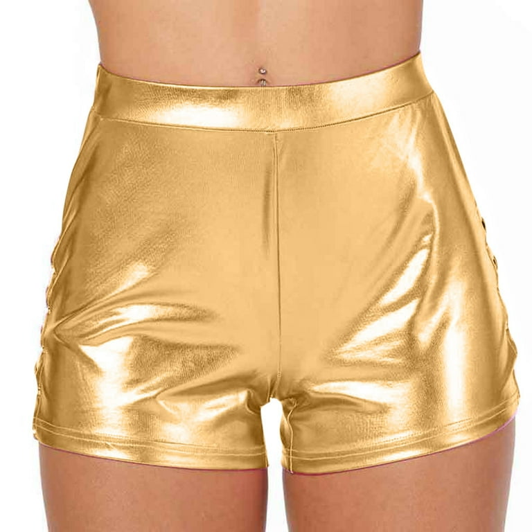 Ladies top gold shorts