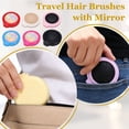thumbnail image 6 of Uxcell 6 Pcs Mini Compact Travel Hair Brush, Round Folding Hairbrush Pocket Hair Brush with Mirror, Compact Massage Comb for Purse, Women Girls Travel Daily Use, Colorful Red, 6 of 7