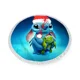 thumbnail image 2 of Faldas para árbol de Navidad de Stitch, alfombra de peluche para árbol de Navidad, figuras de dibujos animados, decoraciones para árboles de Navidad, decoración de Año Nuevo para el hogar, 2 of 3