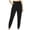 Black, variant on Lovskoo Women's Yoga Pants Solid Color Loose Fitting Leggings High Waist Casual and Fashion Yoga Pants Black