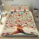 thumbnail image 1 of Árbol de la Vida Conjunto de sábanas temático, trío de piezas, cómodo y amigable con la piel, diseño único, regalo de decoración para el hogar para familiares, amigos y fans,173X218cm, 1 of 6