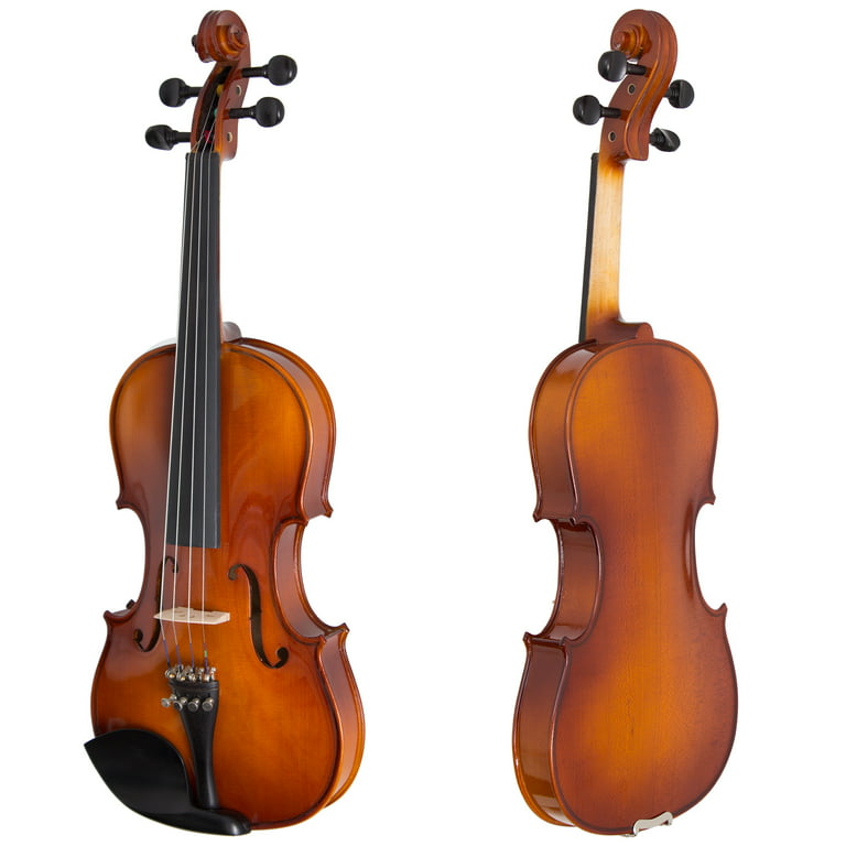 Cecilio 1/2 CVN-300 Ebony Fitted Solid Wood Violin w/ D'Addario Prelude Strings, Violin Mute, Rest and More - Walmart.com