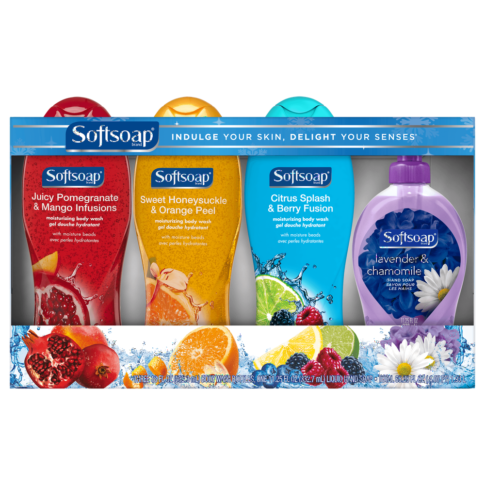Softsoap Fragrance Body Wash & Hand Soap Variety Pack 3 Body Washes