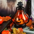 thumbnail image 3 of Gustave Halloween Orange Pumpkin Lanterns Kids LED Night Lights Battery Operated Flameless Candle Lantern for Home Ghost Party Decorations, 3 Pcs, 3 of 8
