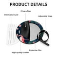 thumbnail image 4 of Flamingo Tropical Rainforest 2Pcs PU Leather Round Luggage Tags with Privacy Cover and Name ID Tag for Suitcase, Handbags, Backpacks, School Bags, 4 of 6