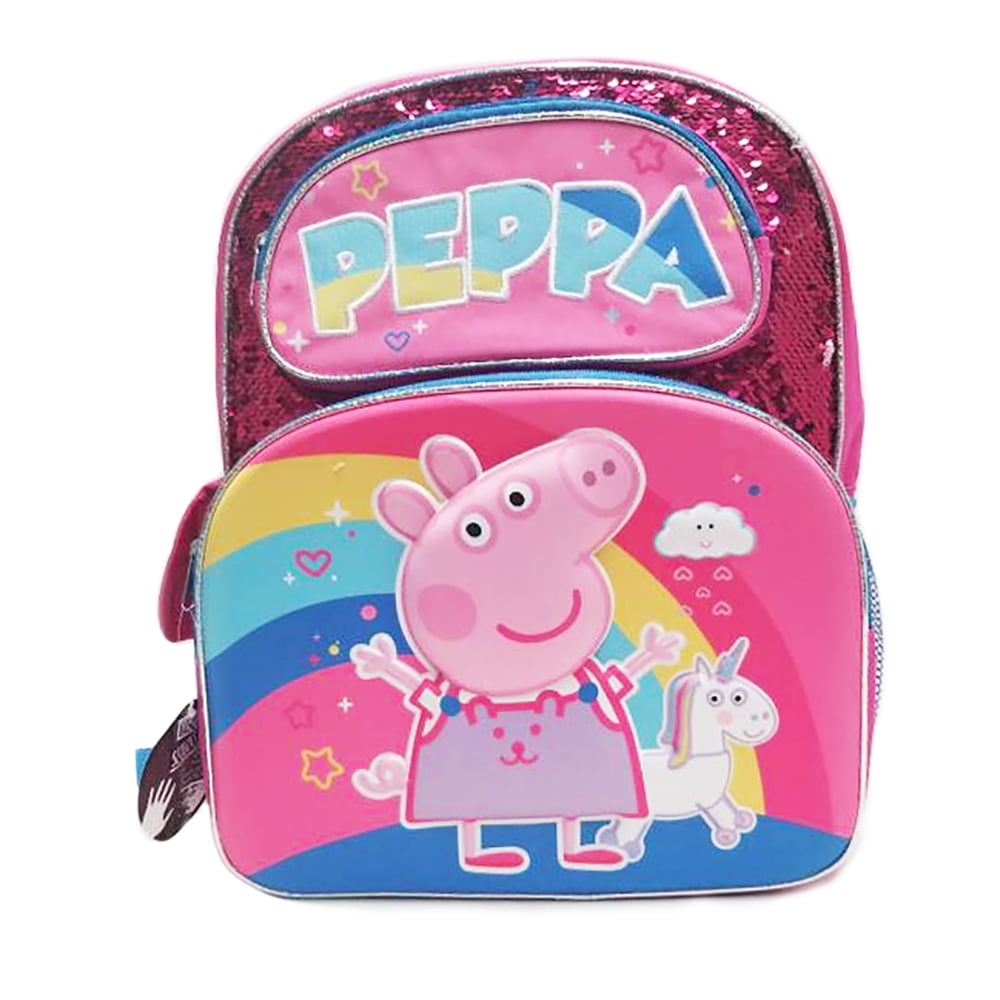 Leather Funny Pigs Backpack Daypack Bag Women