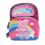 3D Molded Magic Sequins Peppa Pig Rainbow 12" Toddler Backpack